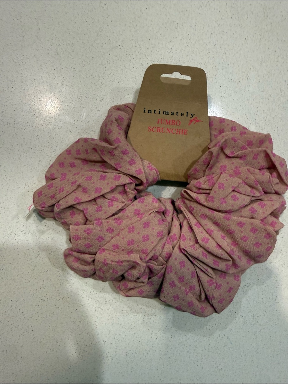 Intimately free people Jumbo Pink Floral Scrunchie